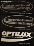 Difference between International Coating's Optilux 505, 507 and 950 Transfer Ink