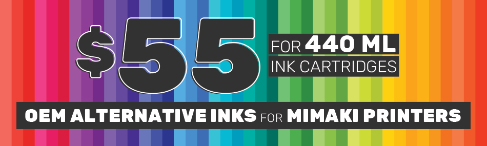 $55 for for 440ml cartridges! OEM color match inks for Mimaki printers - Request a sample