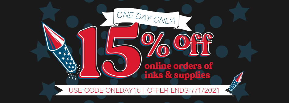 Save 15% Online: Use code oneday15 at checkout! Offer ends today