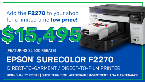 The Epson SureColor F2270 Direct-to-Garment Printer