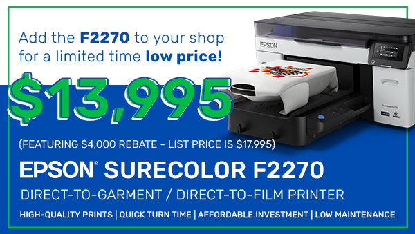 The Epson SureColor F2270 Direct-to-Garment Printer