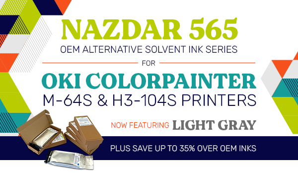 35% Savings over OEM Ink - Nazdar 565 Solvent Series Ink