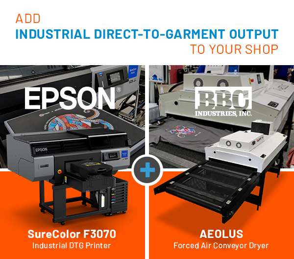 Epson F3070 Industrial Direct-to-Garment Printer