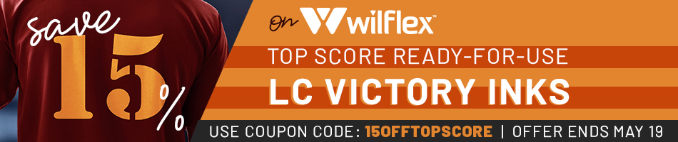 At Nazdar SourceOne - Wilflex Top Score Inks now 15% Off
