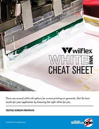 Wilflex White Ink Cheat Sheet